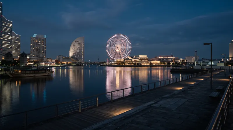 横浜の港の夜景